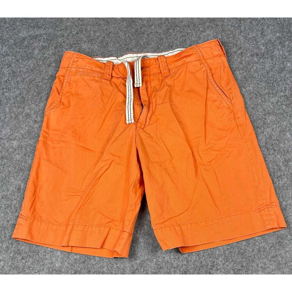 Polo Ralph Lauren Chino Shorts Mens 34 Orange Cotton Mid Rise Drawstring Running
